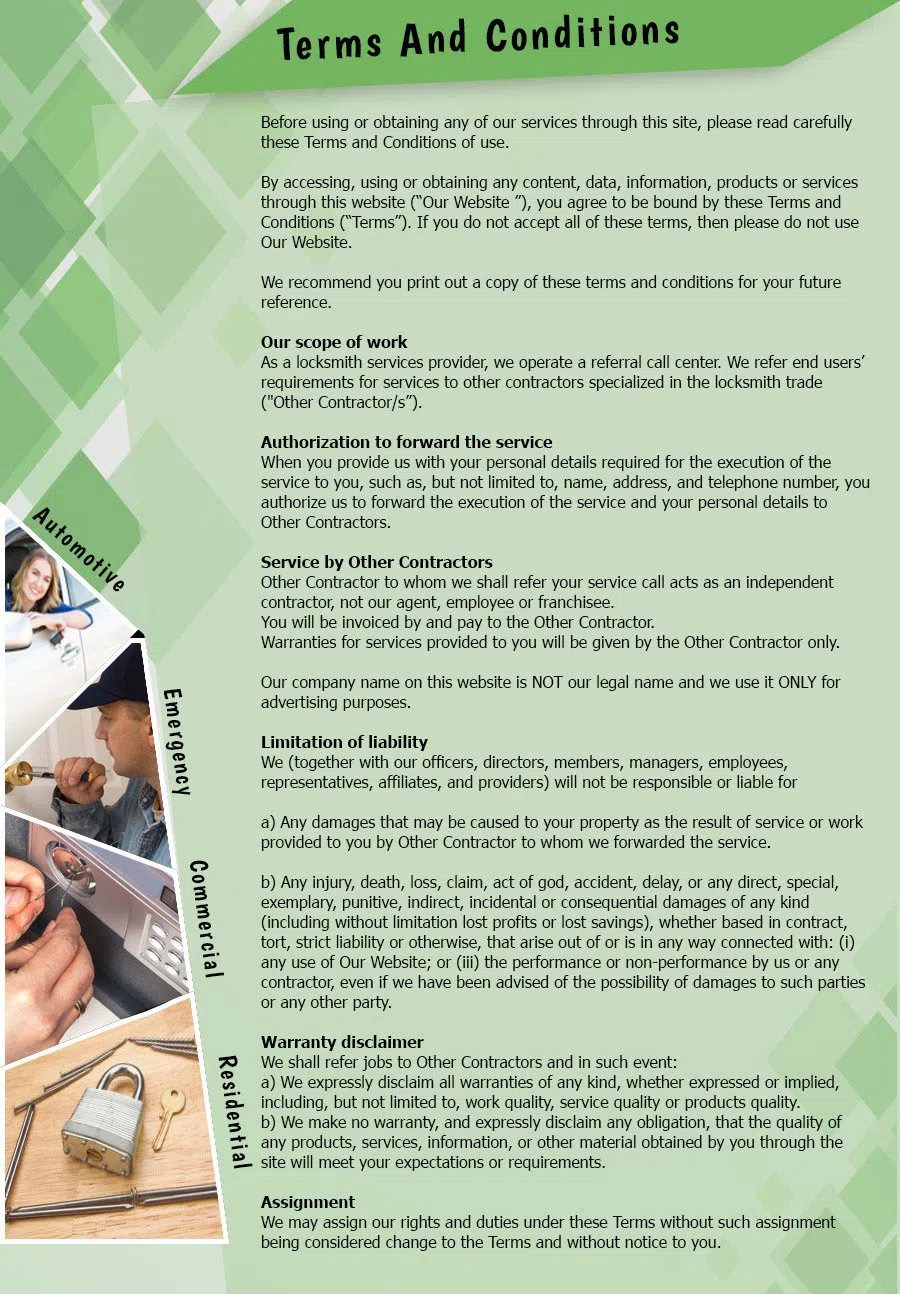 Lock Safe Services Durham, NC 919-439-5812 - TermsAndConditions-2