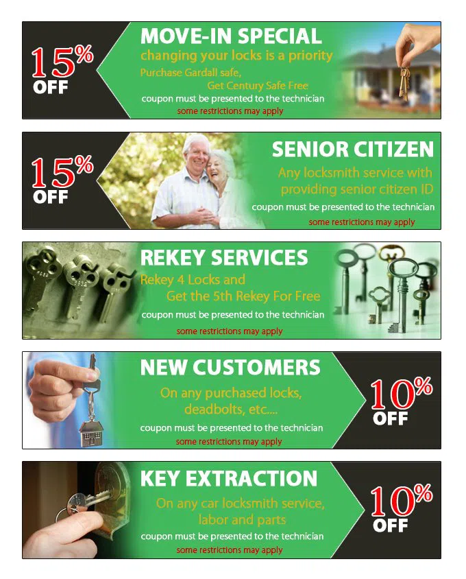 Lock Safe Services Durham, NC 919-439-5812 - coupon23-set-five